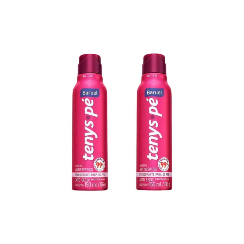Talco Pes Tenys Pe Baruel Aerossol 150ml Seco Woman-Kit 2un