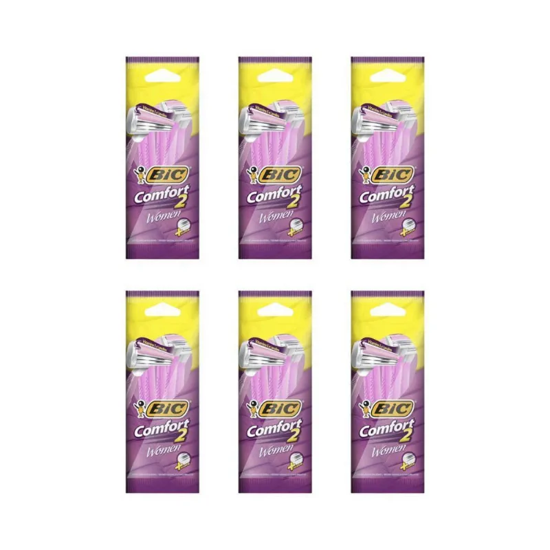Aparelho De Barbear Bic Comfort 2 Twin For Women L5P4 - 6Un