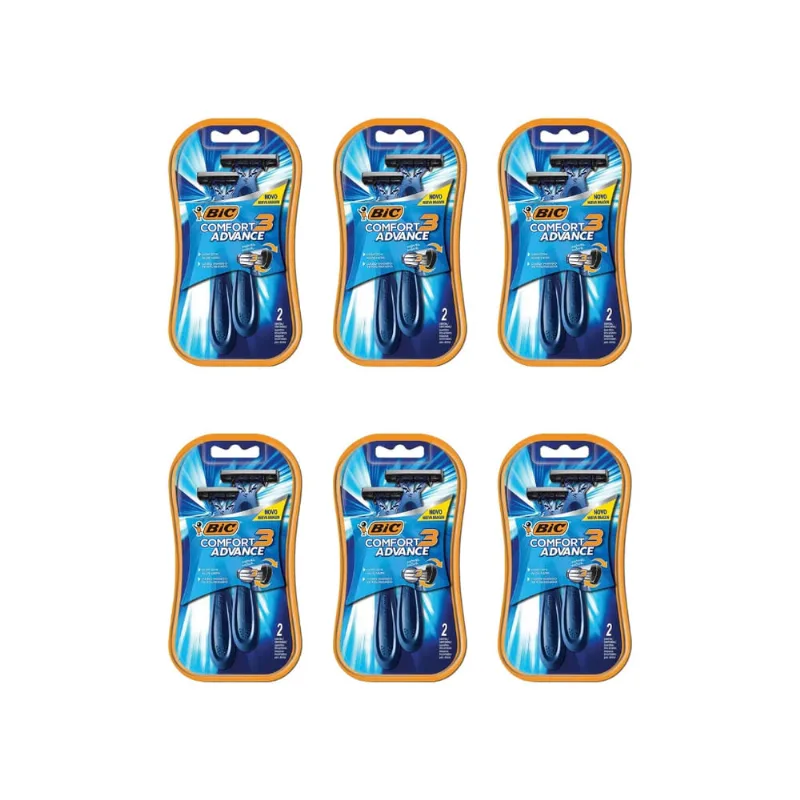 Aparelho de Barbear Bic Comfort 3 Com 2Un Normal-Kit C/6un