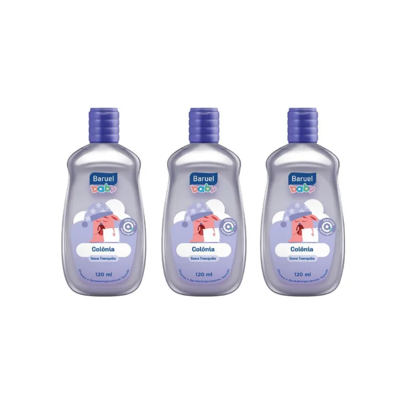 Colonia Baruel Baby Sono Tranquilo 120ml - Kit c/ 3un