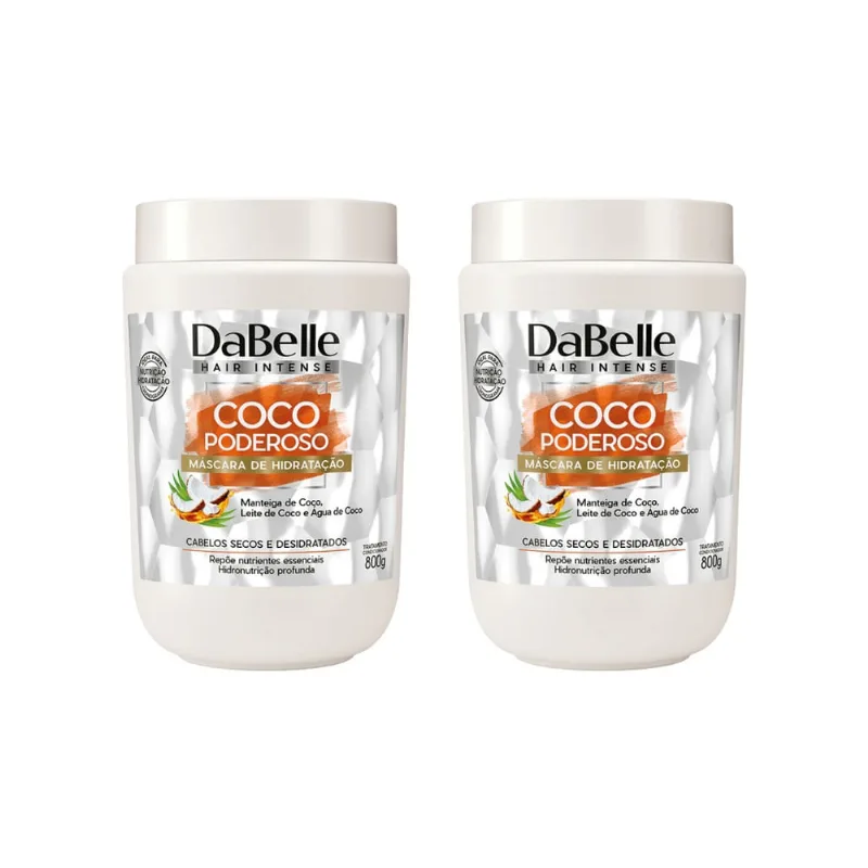 Mascara Dabelle 800g Coco Poderoso-Kit C/2un