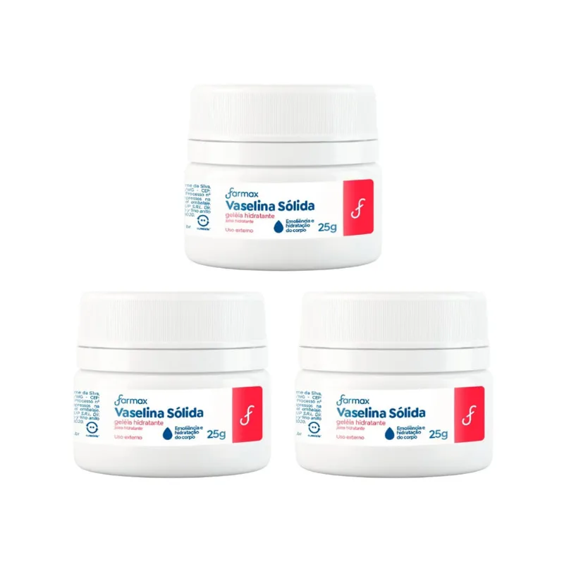 Vaselina Farmax 25g Geleia - Kit c/ 3un