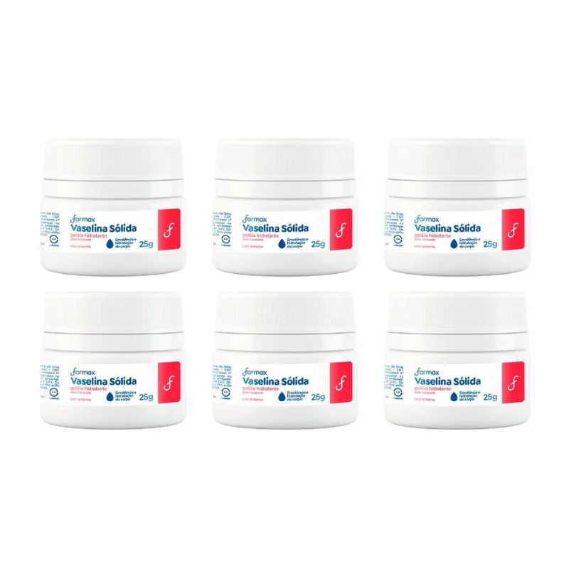 Vaselina Farmax 25g Geleia - Kit c/ 6un