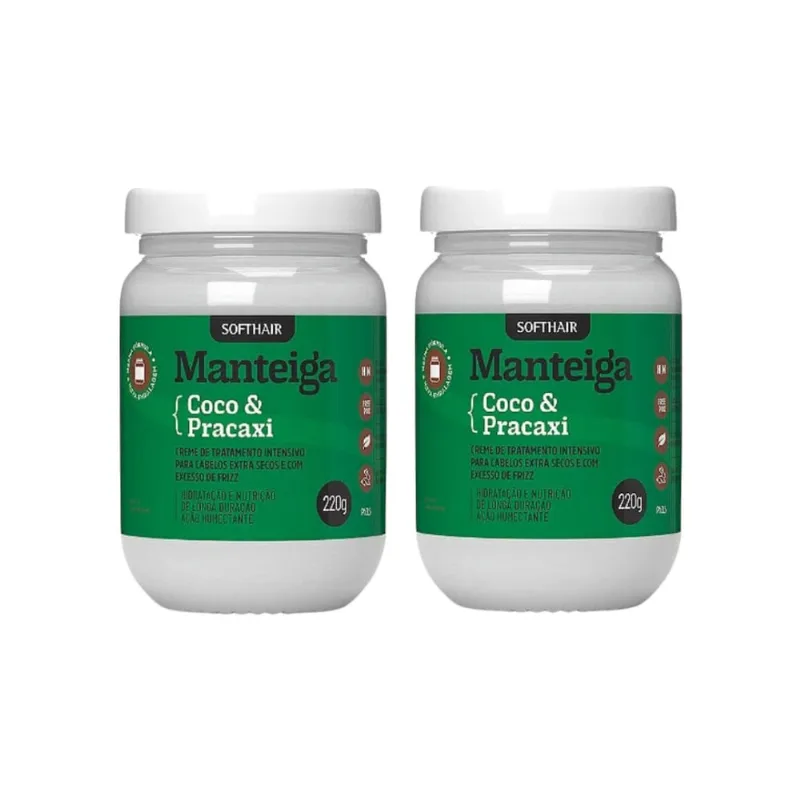 Creme de Tratamento Capilar Soft Hair 220g Coco/Pracaxi-2un