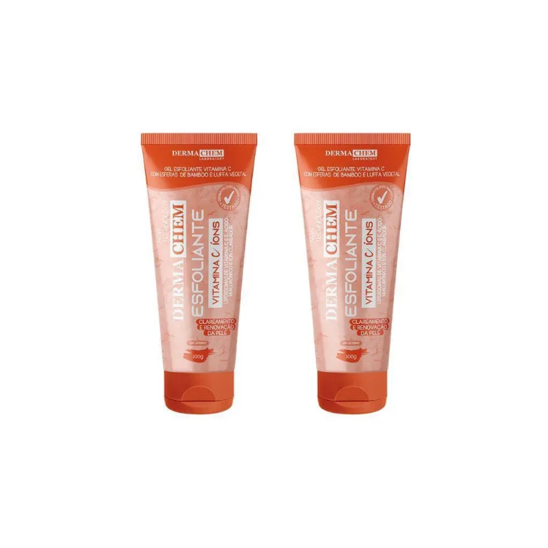 Gel Facial Dermachem Esfoliante Vitamina C 100G - Kit 2Un