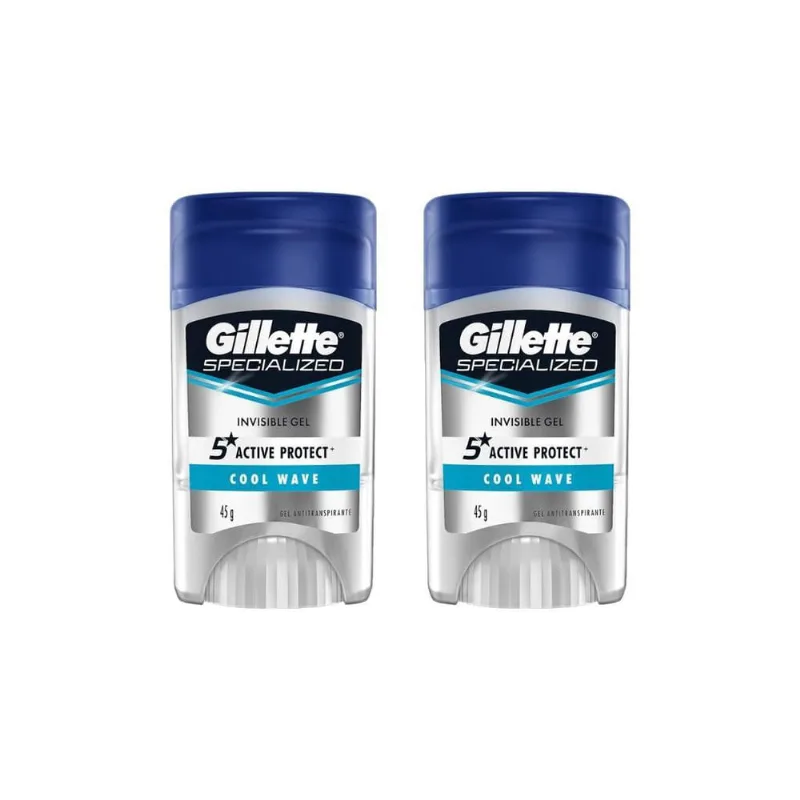 Desodorante Stick Gillette Clear Gel Cool Wave 45G-Kit C/2Un