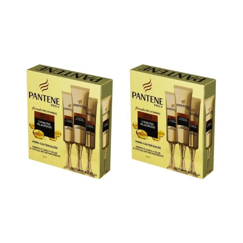 Ampola Pantene Hidrocauterizaçao 15Ml Com 3Un - Kit Com 2Un