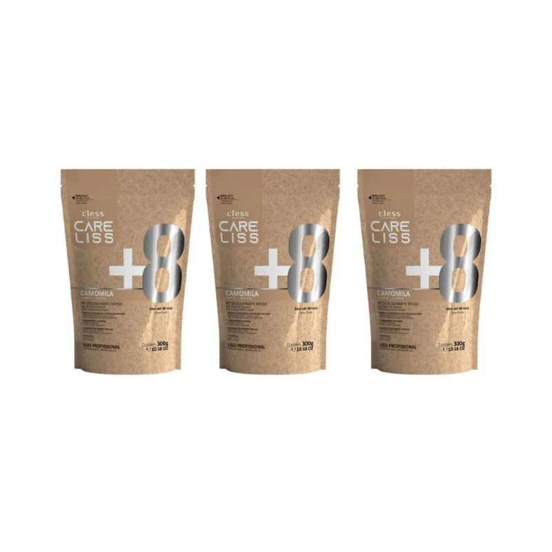 Po Descolorante Care Liss Camomila 300g - Kit 3un