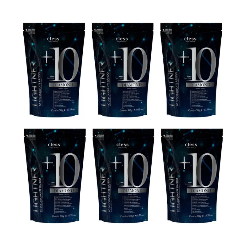 Po Descolorante Lightner Diamond 300g - Kit c/ 6un