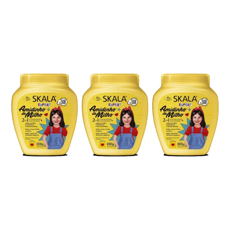 Creme Skala 1kg Amidinho de Milho Kids-Kit C/3un