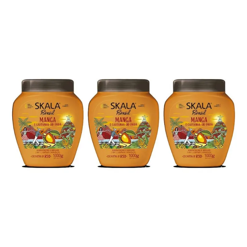 Creme Skala 1Kg Manga E Castanha Do Pará-Kit C/3Un