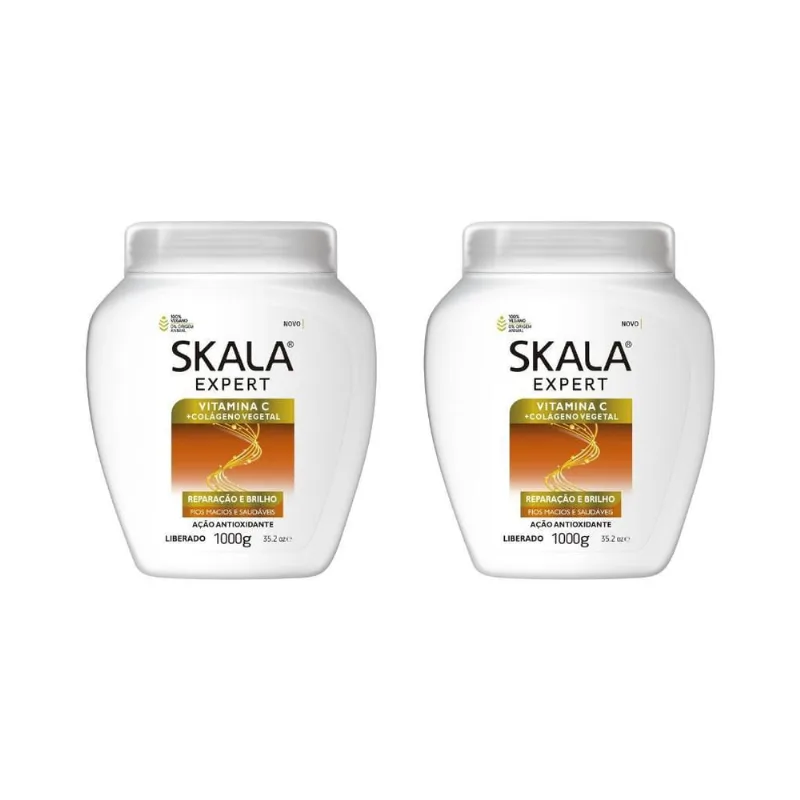 Creme Skala 1Kg Vitamina C + Colageno-Kit C/2Un
