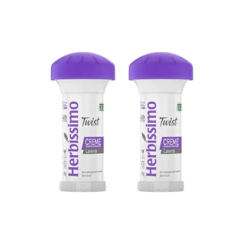 Desodorante Herbissimo Stick Creme Lavanda 45G - Kit Com 2Un