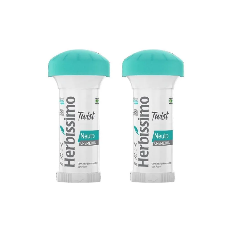 Desodorante Herbissimo Stick Creme Neutro 45G - Kit Com 2Un