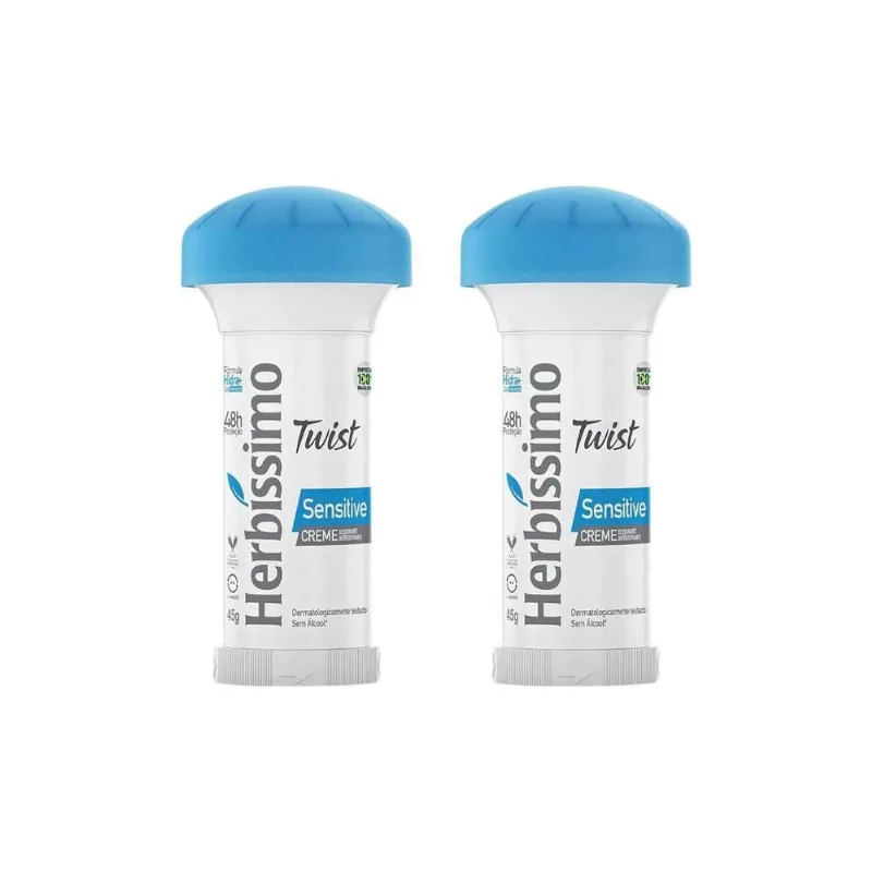 Desodorante Herbissimo Stick Creme Sensitive 45G - Kit C/2Un