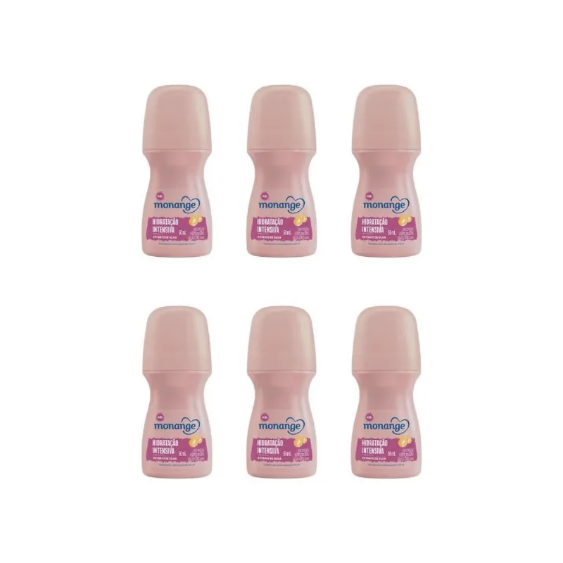 Desodorante Roll-On Monange 50Ml Hidrat Intensiva-Kit C/6Un