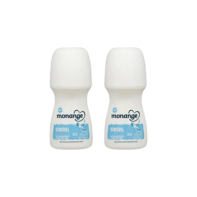 Desodorante Roll-on Monange 50ml Sensivel-Kit C/2un