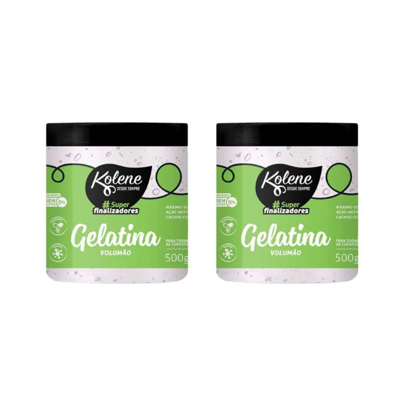 Gelatina Capilar Kolene 500g Volumao - Kit c/ 2un