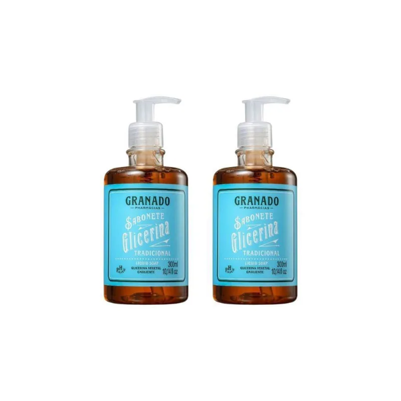 Sabonete Liquido Granado 300Ml Glicerina Trad-Kit C/2Un