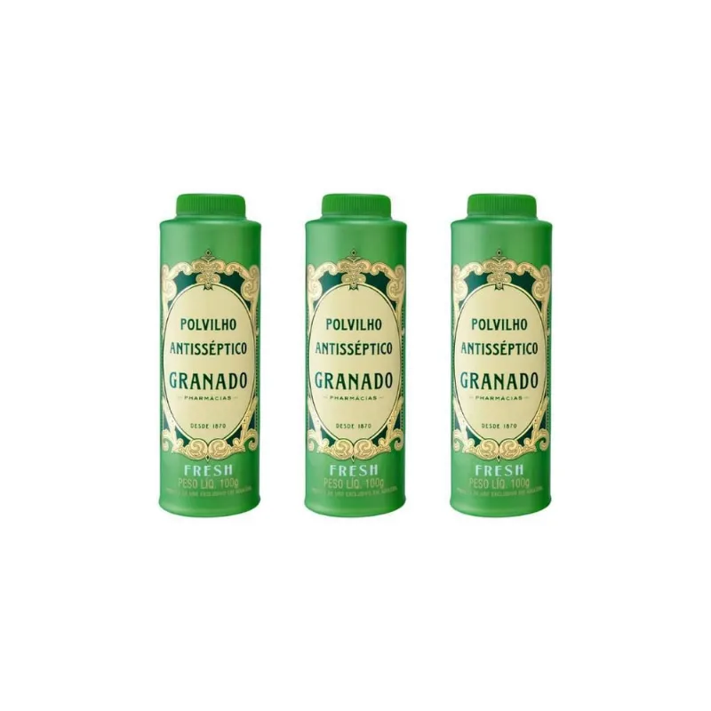 Talco Pes Granado 100G Fresh-Kit C/3Un