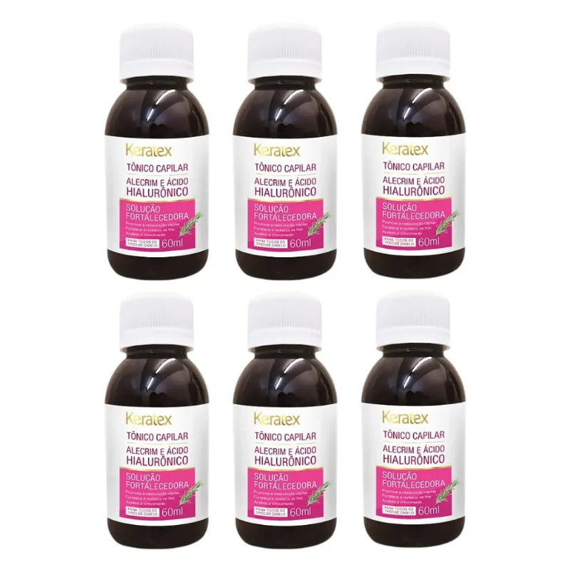 Tonico Capilar Fixed Keratex Hialuronico Alecrim 60ml - 6un