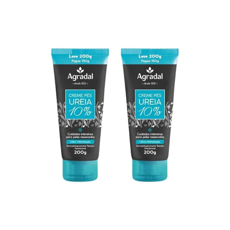 Creme Para Os Pes Agradal Ureia 10% 200G - Kit Com 2Un