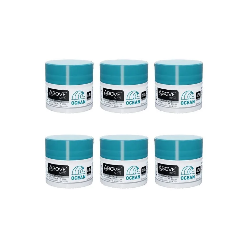 Desodorante Creme Above Elements Ocean 50G-Kit C/6Un