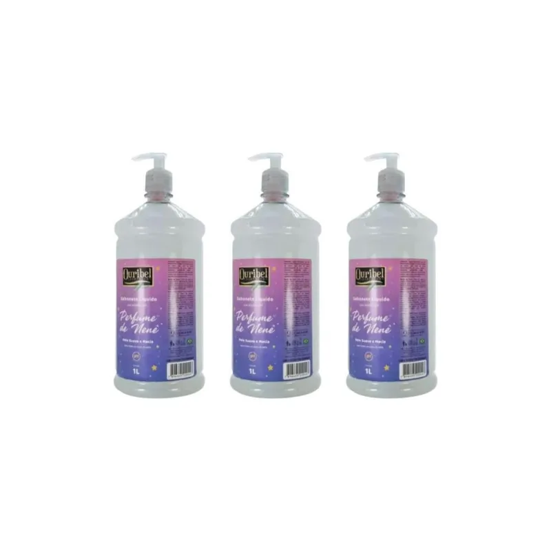 Sabonete Liquido Ouribel 1000Ml Perfume De Nene - Kit C/3Un
