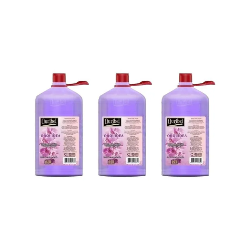 Sabonete Liquido Ouribel 2000Ml Orquidea - Kit C/3Un