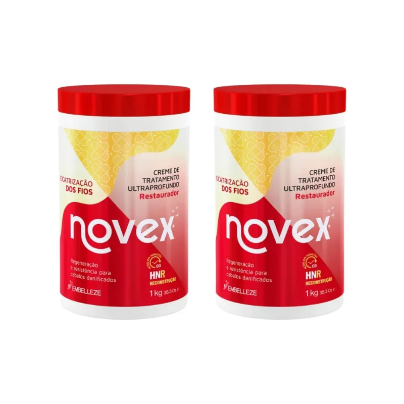 Creme de Tratamento Novex 1kg Cicatrizaçao dos Fios - 2un