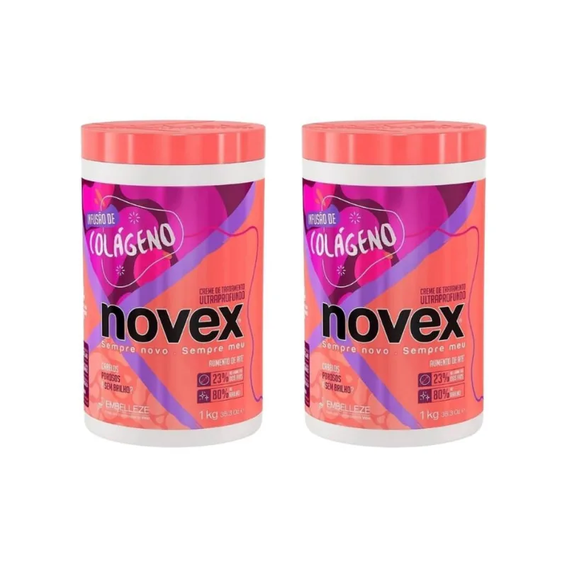 Creme De Tratamento Novex 1Kg Recarga Infusao Colageno - 2Un