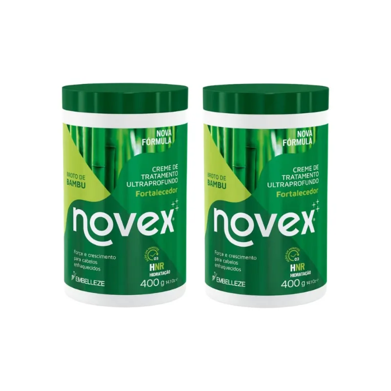 Creme de Tratamento Novex 400g Broto de Bambu - Kit c/ 2un