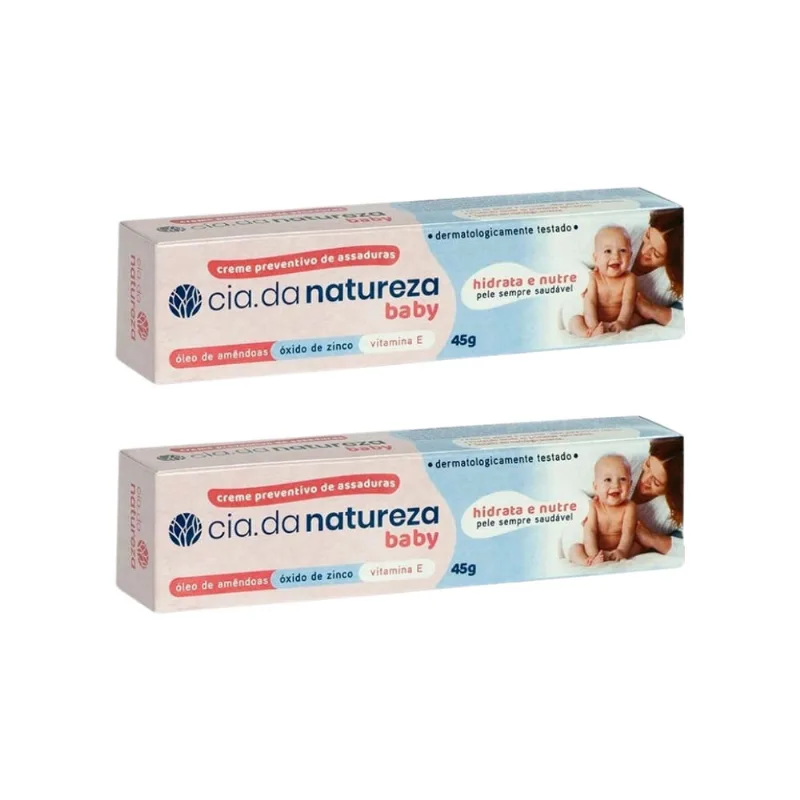 Creme Para Assaduras Cia da Natureza Baby 45g - Kit c/ 2un