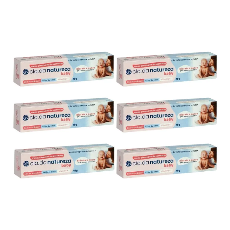 Creme Para Assaduras Cia da Natureza Baby 45g - Kit c/ 6un