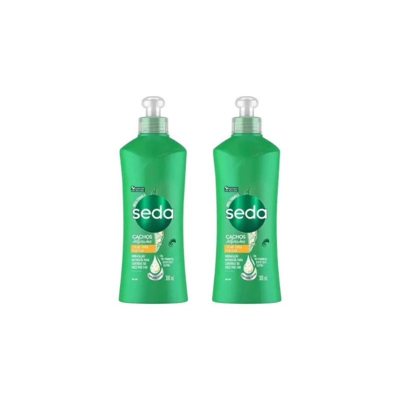 Creme Para Pentear Seda 300Ml Cachos Definidos-Kit C/2Un