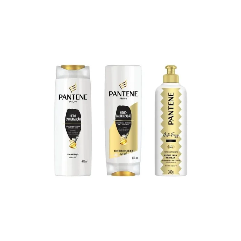 Kit Pantene Hidro Cauterização Sh + Cond + Creme Pentear-3 Itens