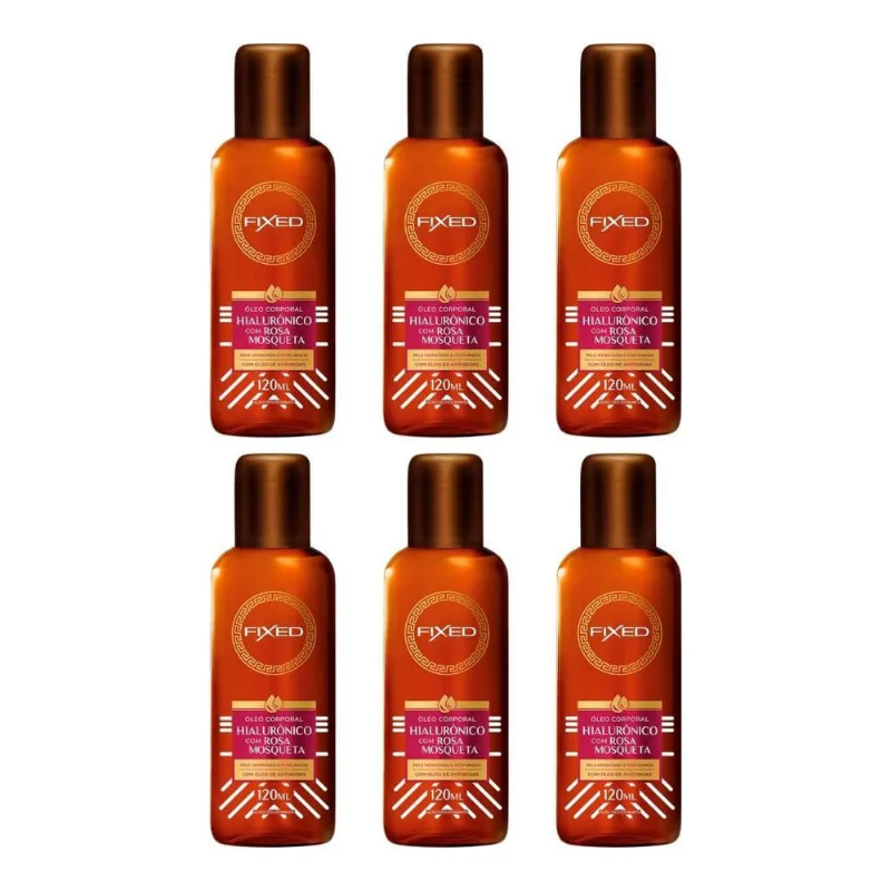 Oleo Fixed Corporal Hialuronico Com Rosa Mosqueta 120Ml-6Un
