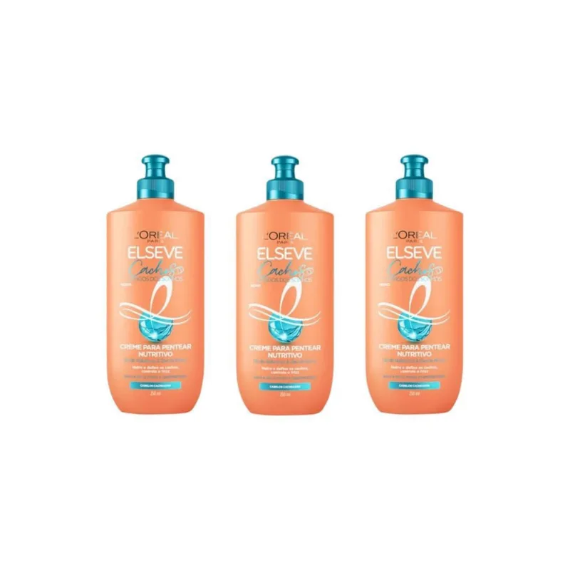 Creme Para Pentear Elseve 250Ml Cachos Dos Sonhos 250Ml- 3Un