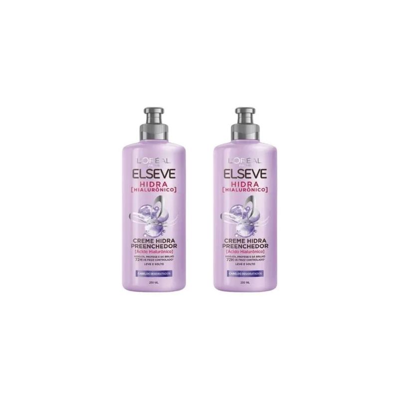 Creme Para Pentear Elseve 250Ml Hidra Hialuronico -Kit C/2Un