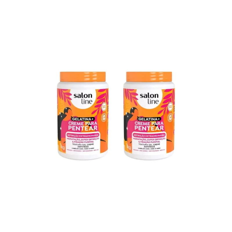 Creme Para Pentear Salon Line 1kg Def Extraordinária - 2un