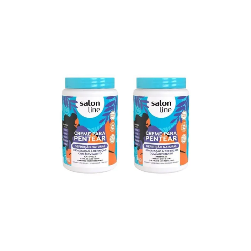 Creme Para Pentear Salon Line 1Kg Definição Natural - 2Un