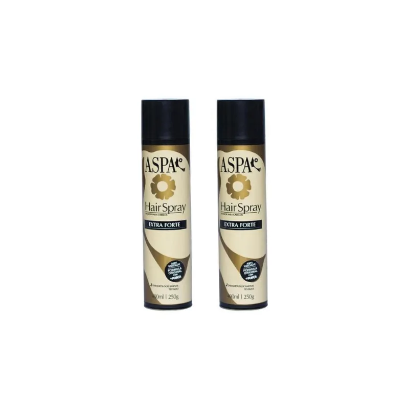 Hair Spray Fixador Aspa Extra Forte 400Ml-Kit C/2Un