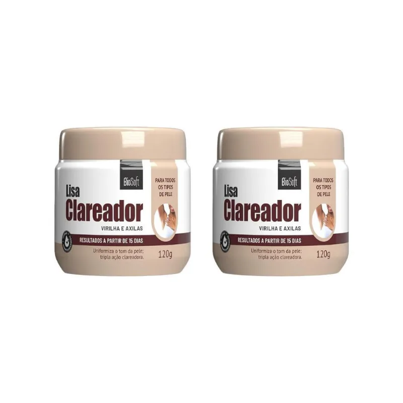 Creme Lisa Clareador De Virilhas E Axilas Bio Soft 120G-C2Un