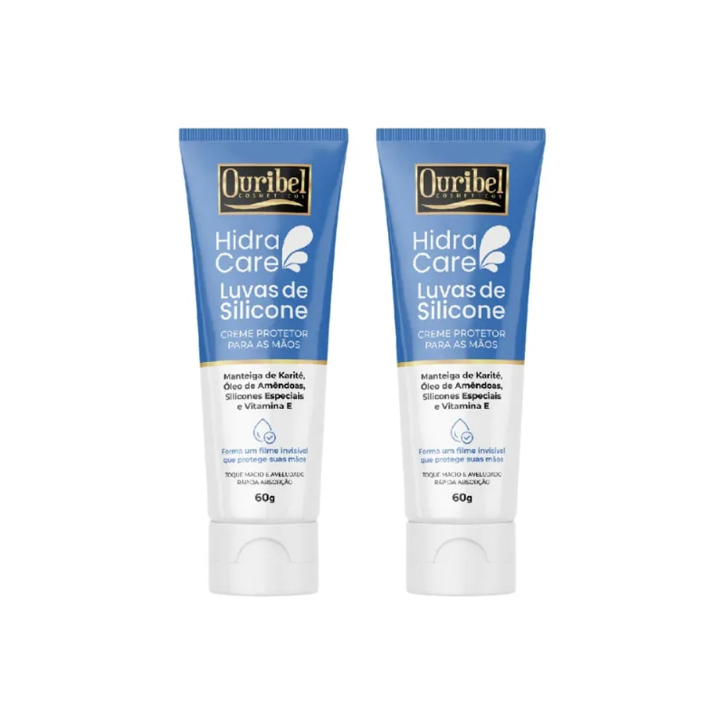 Creme para Maos Ouribel Luva de Silicone 60g - Kit c/ 2un