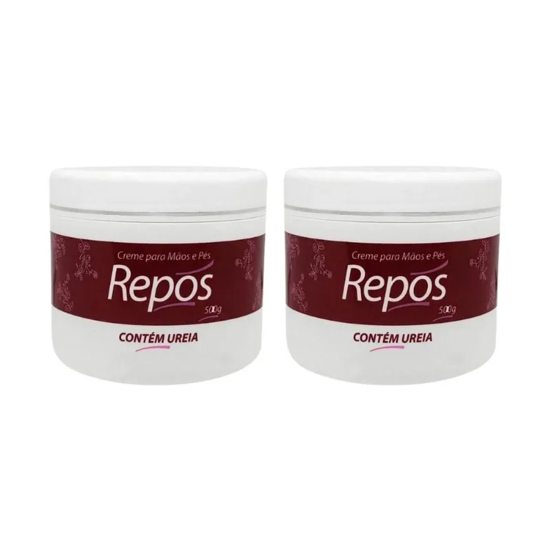 Repos Creme Ureia Maos E Pes 500G - Kit Com 2Un