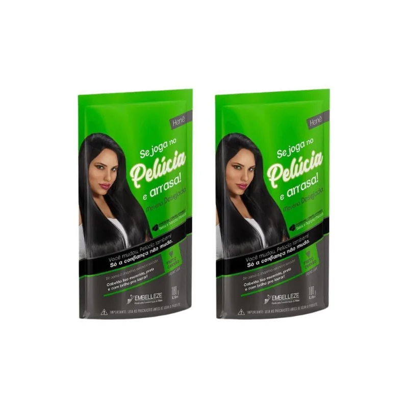 Hene Pelucia Pouch 180G Carvao - Kit Com 2Un