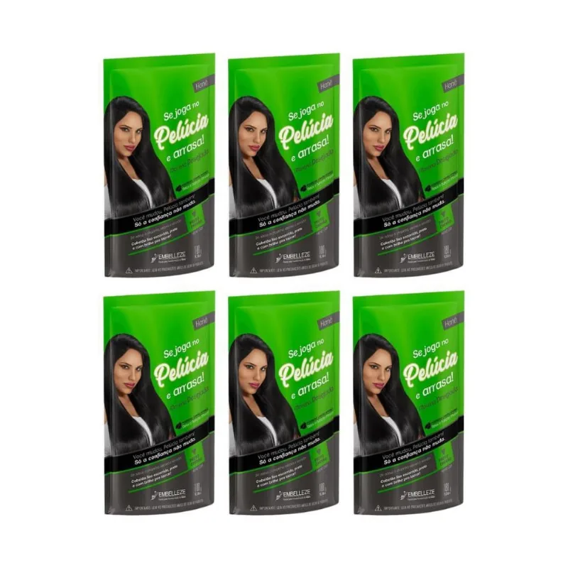 Hene Pelucia Pouch 180G Carvao - Kit Com 6Un