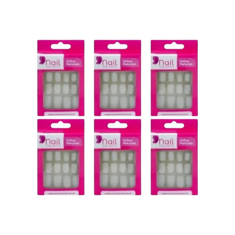 Unhas Postiças Nil Encanto Com 24Un Natural Oval - 6Un