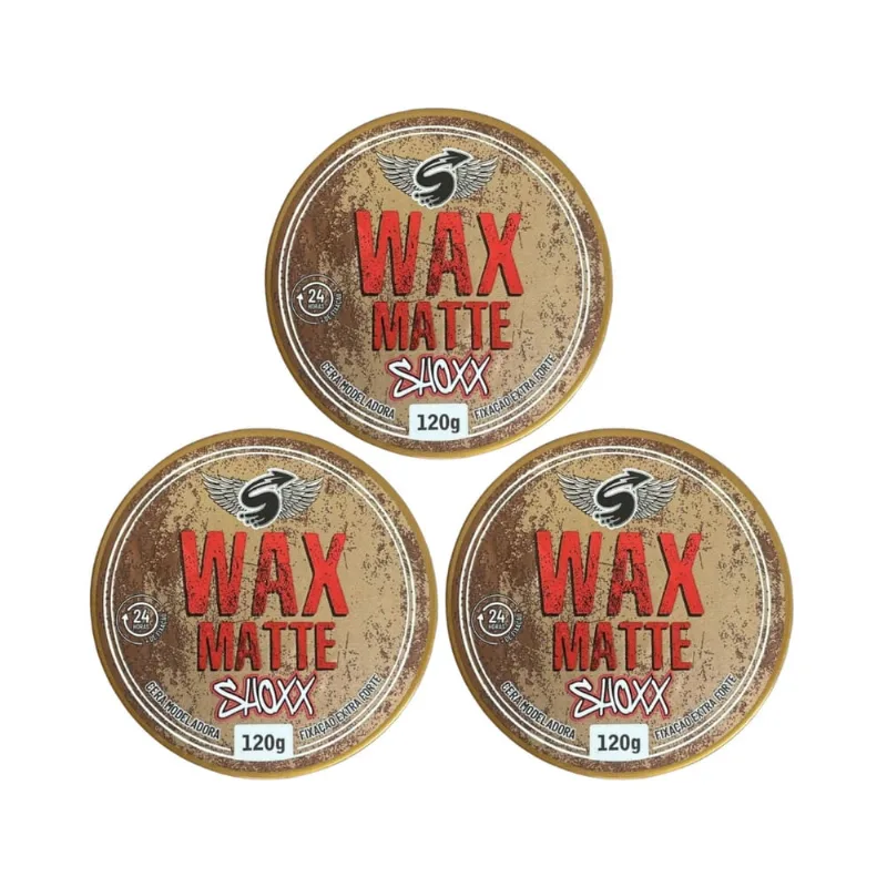 Cera Shoxx Wax Matte 120g - Kit c/ 3un
