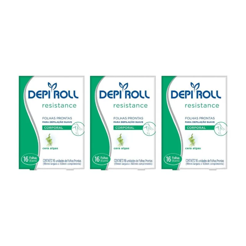 Depilatorio Depiroll Folha Corporal Com 16un Algas - 3un - Não Informado - Higiene E Perfumaria